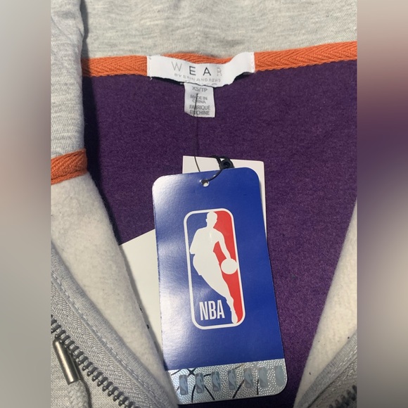 WEAR By Erin Andrews NBA Phoenix Suns 1/4 Zip Hoodie Jacket Oversizd W Size XS - Picture 6 of 8